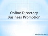 Online Directory Business Promotion