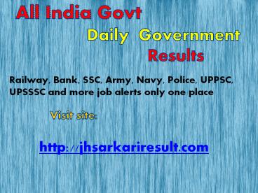 Latest Government Results (7)