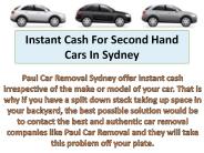 Instant Cash For Second Hand Cars Sydney