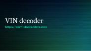 VIN Decoder