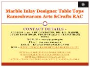 Marble Inlay Designer Table Tops Rameshwaram Arts & Crafts RAC