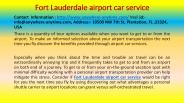 Fort Lauderdale airport car service