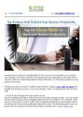 Top 10 Alexa Skills To Boost Your Business Productivity PowerPoint PPT Presentation