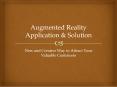 Augmented Reality Application & Solution PowerPoint PPT Presentation