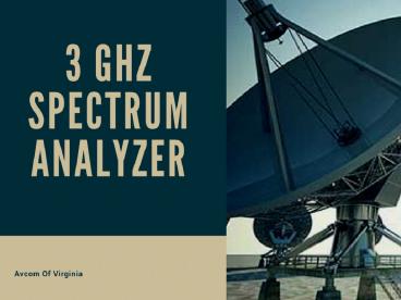 3 GHZ Spectrum Analyzer  - AVCOM