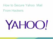 How to Secure Yahoo account from Hackers