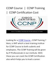 CCNP Certification Cost | CCNP Course  |  CCNP Training