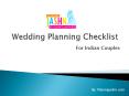 Wedding Planning Checklist For Indian Couples PowerPoint PPT Presentation
