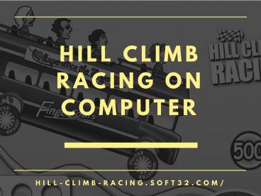 Hill Climb Racing On Computer