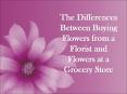 The Differences Between Buying Flowers from a Florist and Flowers at a Grocery Store