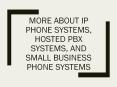 More About IP Phone Systems, Hosted PBX Systems, and Small Business Phone Systems PowerPoint PPT Presentation