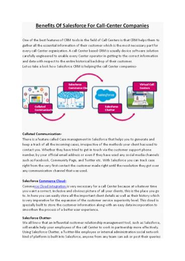 Benefits Of Salesforce For Call-Center Companies