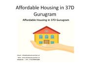 Affordable Housing in 37D Gurugram