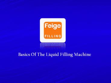 Liquid Filling Machines Singapore