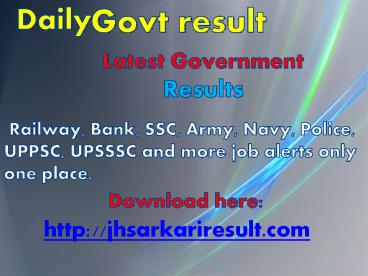 Latest Government Results (10)