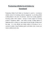 Prestashop Infinite Scroll Addon by Knowband