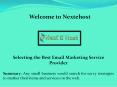 Enterprise email marketing, Simple Mail Transfer Protocol Server - nextehost PowerPoint PPT Presentation