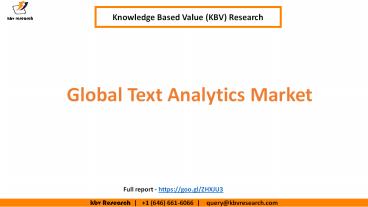 Global Text Analytics Market