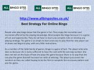 Best Strategy For Online Bingo