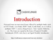 Calculating EMI By Personal Loan EMI Calculator?