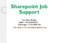 Sharepoint job Support | Best Sharepoint admin develop on job support PowerPoint PPT Presentation