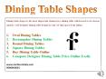 Dining Table Shapes PowerPoint PPT Presentation