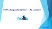 SSC CGL Preparation (Tier 1) - An Overview