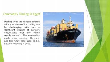 Commodity Trading in Egypt