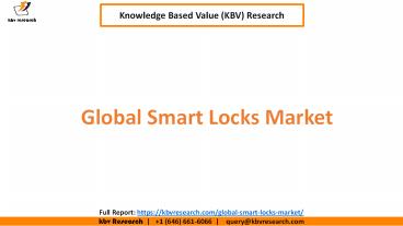 Global Smart Locks Market Growth