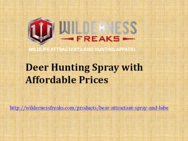 Best Deer Hunting Spray