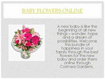 New Baby Flowers Same Day Delivery