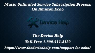 Music Unlimited Service Subscription Process On Amazon Echo