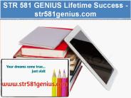 STR 581 GENIUS Lifetime Success / str581genius.com