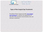 Types of Non-Surgical Spa Treatments