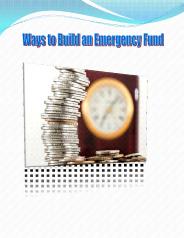 Ways to Build an Emergency Fund