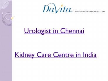 Nephrologists in Chennai