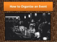 How to Organize an Event