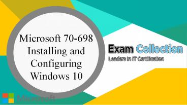 70-698 Examcollection VCE