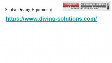 Scuba Diving Equipment