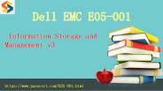 Dell EMC ism v3 E05-001 dumps