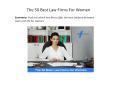 The 50 Best Law Firms For Women LawCrossing PowerPoint PPT Presentation