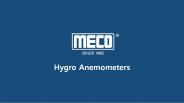 Hygro Anemometers From Mecoinst