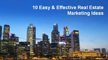 Simple Real Estate Marketing Ideas
