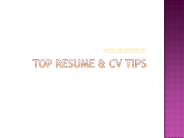 Resume and Interview Tips (1)
