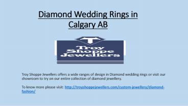 Diamond Wedding Rings in Calgary AB