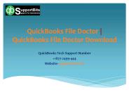 QuickBooks File Doctor | QuickBooks File Doctor Download
