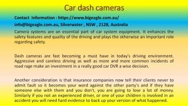 Car dash cameras