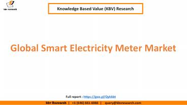 Global Smart Electricity Meter Market