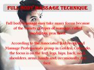 Full Body Massage Technique