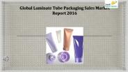 Global Laminate Tube Packaging Sales Market Report 2016